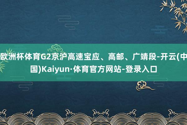 欧洲杯体育G2京沪高速宝应、高邮、广靖段-开云(中国)Kaiyun·体育官方网站-登录入口