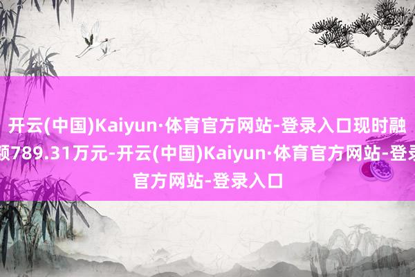 开云(中国)Kaiyun·体育官方网站-登录入口现时融资余额789.31万元-开云(中国)Kaiyun·体育官方网站-登录入口