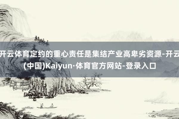 开云体育定约的重心责任是集结产业高卑劣资源-开云(中国)Kaiyun·体育官方网站-登录入口