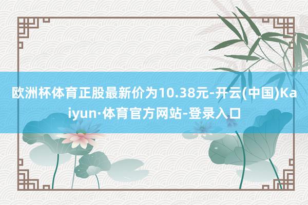 欧洲杯体育正股最新价为10.38元-开云(中国)Kaiyun·体育官方网站-登录入口