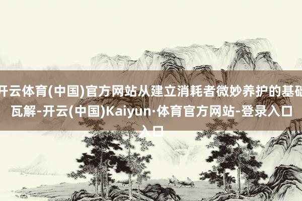 开云体育(中国)官方网站从建立消耗者微妙养护的基础瓦解-开云(中国)Kaiyun·体育官方网站-登录入口